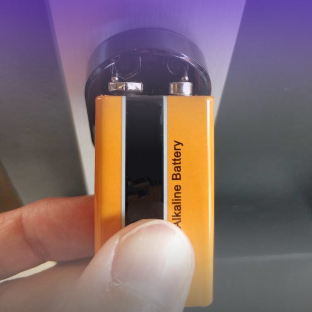Schlossbatterie leer - LOQED-Lösung: 9-Volt-Batterie